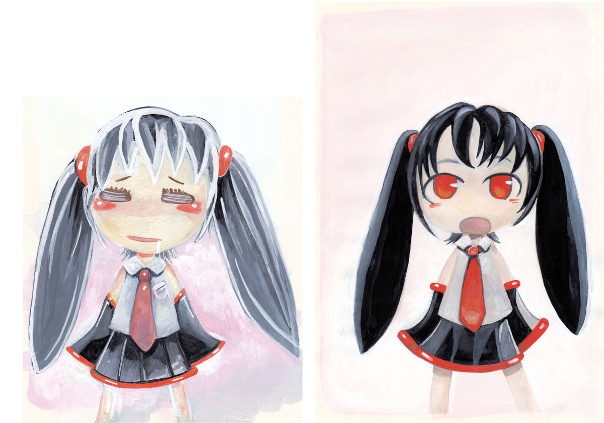 前歯隼三 俺の版権らくがきフォルダが火を吹くぜ 1 4 イラスト 版権 ボーカロイド 雑音ミク ボカロ亜種 雑音ミクさんという亜種が好きだった シーチキンと戦う動画があって かってに紅マグロとカップリングしていた