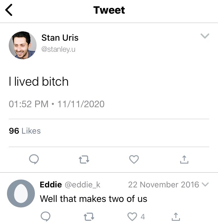 16. From Stan’s Twitter a month ago