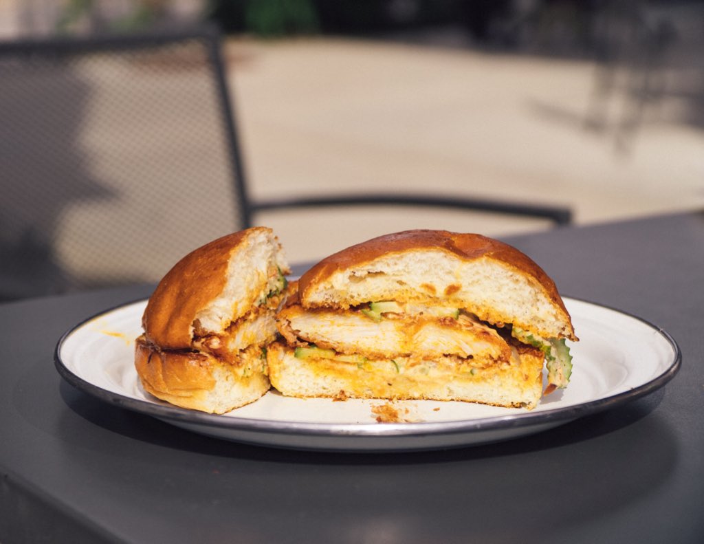 SALocoLocal's tweet photo. π Week! First stop for SA Burger Week at Burgerteca.
Chicken Chile Ajo Burger and Frozen Chamoy Mango Margarita π
#SALocoEats #SABurgerWeek #SATXBurgerWeek https://t.co/HyA3st9780