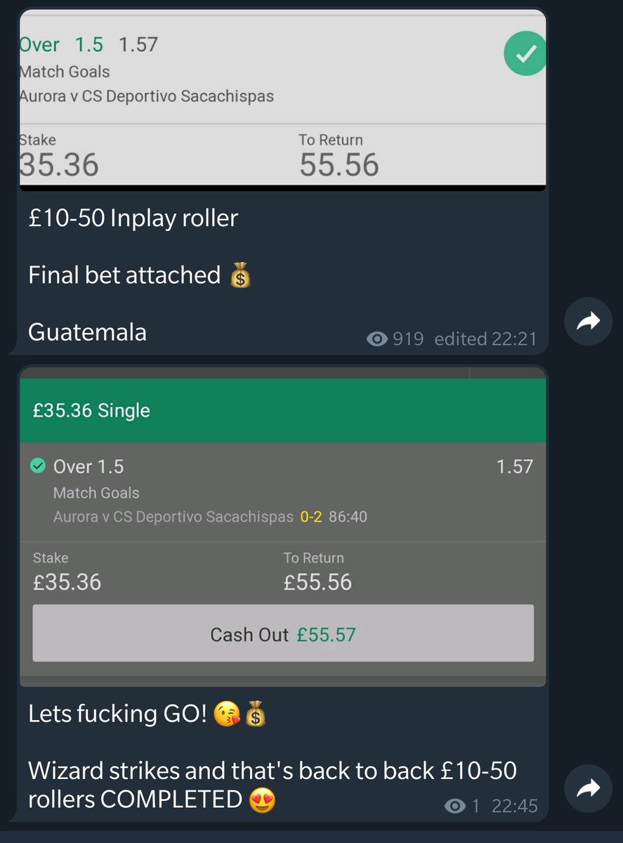 wizard_season's tweet photo. Back to Back £10-50 rollers COMPLETED ❤️💰

2 attempts and 2/2 rollers smashed!

Wizard strikes 😘

Can I get a retweet for all the effort? 😘

#TelegramInplayRoller https://t.co/qtnZnDIPlp
