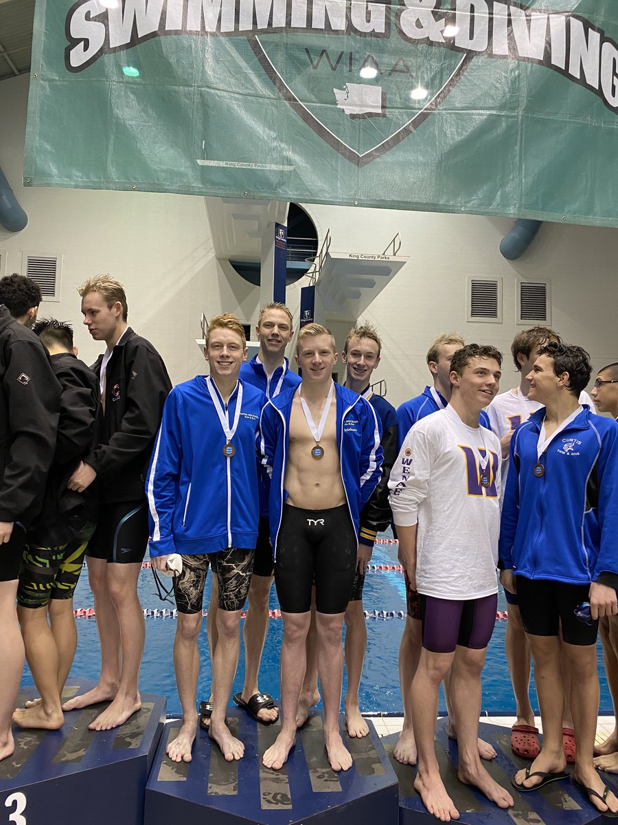 The 200 Free Relay team of Nate (21.52), Devin (22.07), Colton (22.48), &amp; Parker (21.46) broke the school record with a 1:27.53!