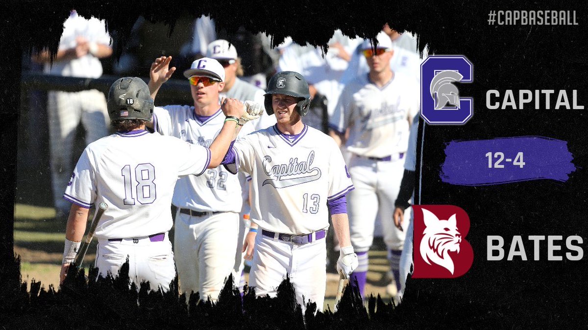 Crusaders WIN 12-4 vs Bates College

Tucker Craft with the win 5.0 inn. 0 earned runs.

Otto 4-5 4 runs
Callaghan 3-3 3 runs

Great team win, back at it tomorrow vs Castleton 10am.
#AAIT
#CapBaseball