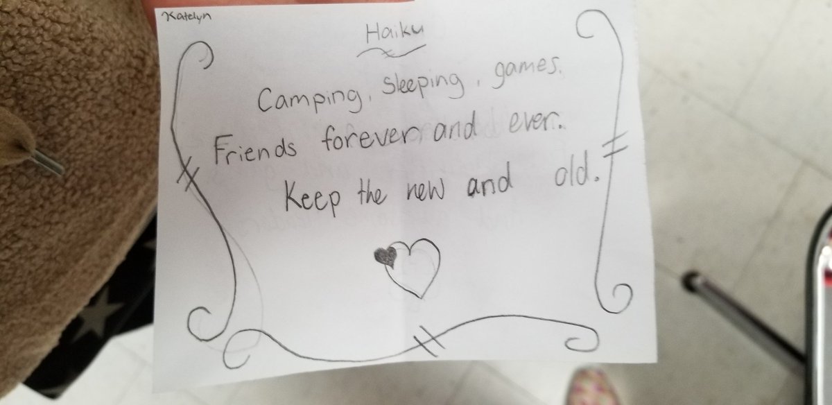 200thMissGuides's tweet photo. Haikus for all! Celebrating World Thinking Day! @girlguidesofcan #Community16 @girlguidesonnv #WTD2020 #inourhands https://t.co/BqNTHgu4dp
