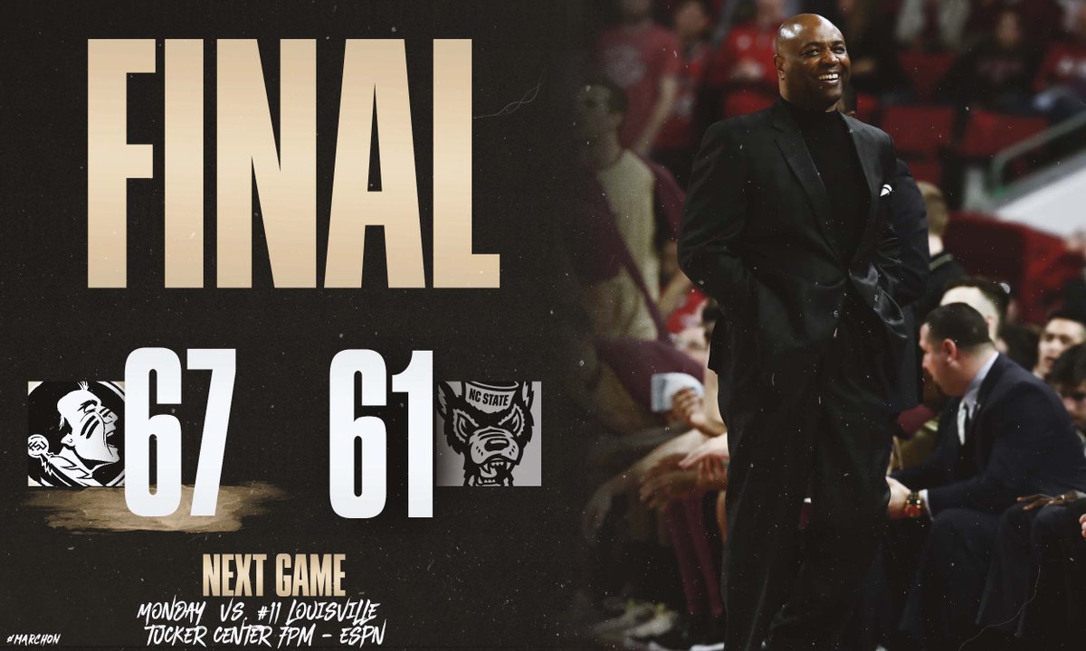 FSUHoops's tweet photo. Got the Road Dub
#MarchOn https://t.co/88uSMThYeD