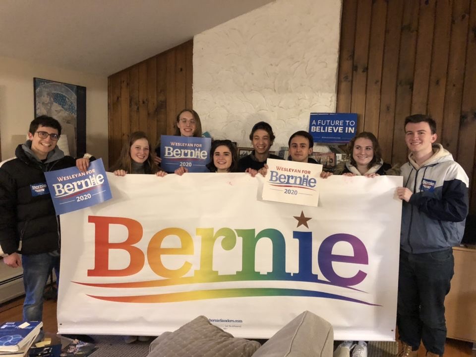 wes4bernie's tweet photo. just some Bernard Bröthers in Amherst for @wes4bernie #NotMeUs #studentsforbernie https://t.co/wyg8aNbKpk