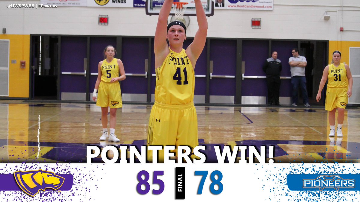 UWSPAthletics's tweet photo. Bailee Collins with a game-high 23 as @UWSPWBB punches the final ticket to next week's WIAC Tournament! #Pointers https://t.co/jABYnj6BL4