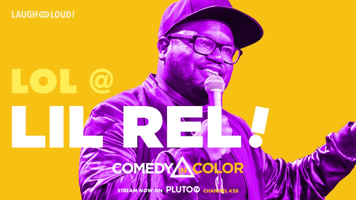 PlutoTV's tweet photo. LOL @LilRel4 on Kevin Hart's @LOLNetwork! Catch him and hundreds of comedians on #ComedyInColor now on #PlutoTV (CH 428)! https://t.co/1r1SJOtqcQ #LOLNetwork https://t.co/Csq5uGuO6b
