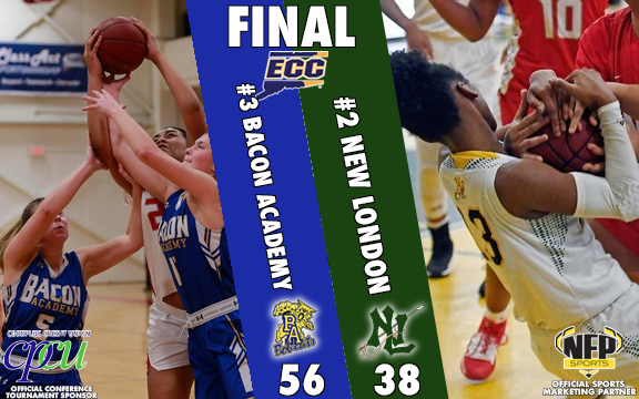 GoECCAthletics's tweet image. #3 Bacon Academy defeats #2 New London to advance in the @GoECCAthletics Girls' Basketball Div I Tournament @GameTimeCT @NFP_CTEast #ctgb #eccnation