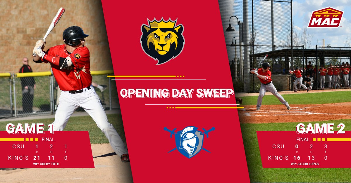 KingsMonarchs's tweet photo. BASE | The bats were hot for #KCBASE today as the Monarchs scored 37 runs in sweeping Clarks Summit! #MonarchNation #EarnTheCrown #d3b https://t.co/495VpuvD4z
