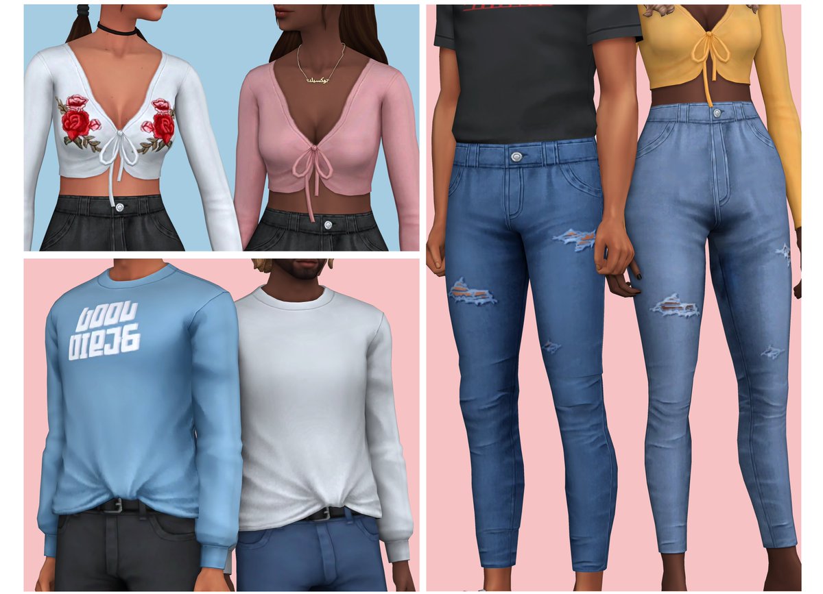 aharris00brit's tweet photo. Mine and @Toekei's newest collab is now public for everyone to download 💕 it comes with new CAS items for male and female sims. We hope you enjoy the items that we have created for this spring inspired set 🌺

🌟https://t.co/jwToX5V8cO https://t.co/yuBGNWvbJc