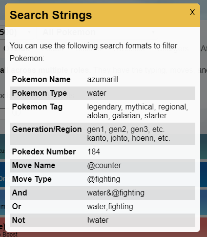 PvPoke.com on X: Quick update, I've expanded the search options in the  rankings and Multi-Battle results to include Pokemon tags (legendary,  mythical, etc.), generation or region, and Pokedex number.   / X