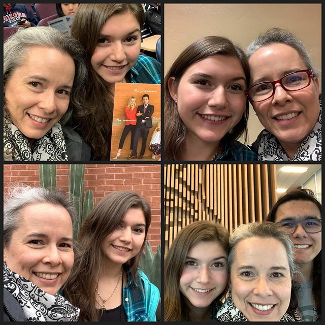 AnneVelosa's tweet photo. The HS Jr and I spent some time at the University of Arizona today, and we got bonus time with the current Velosa Wildcat. . . . 
#thankful #uarizona #collegevisit #AZExperience https://t.co/J6A2UeDxvb