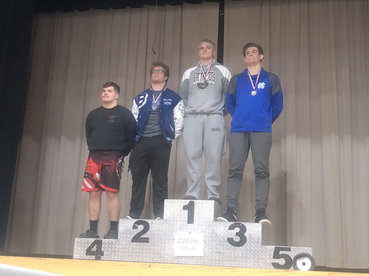 4th place in the SBAAC tournament today! Great job Gabe! @NewRWrestling