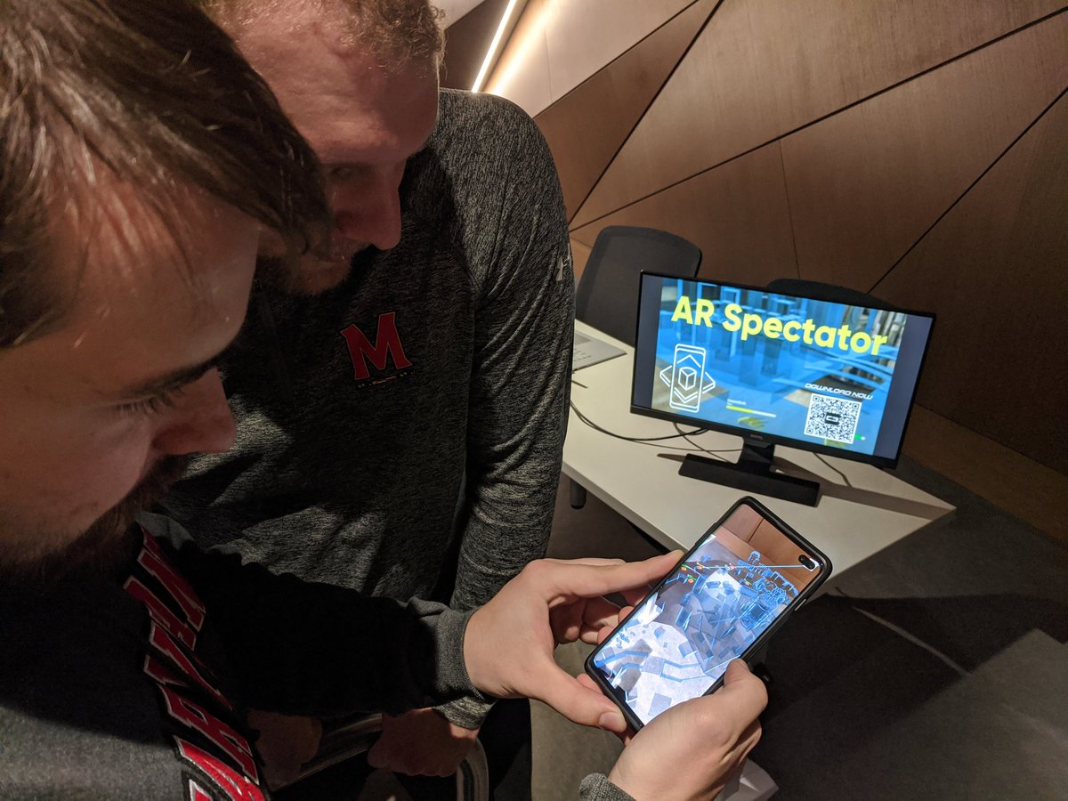_RealityHacks's tweet photo. Some intense competition going on at @MPLEXVR's World Premiere Tournament Qualifiers for their pre-alpha #VR game @CoreDisruption! We had a great time volunteering and can't wait for the finals this April... https://t.co/ak0aaGgTwU