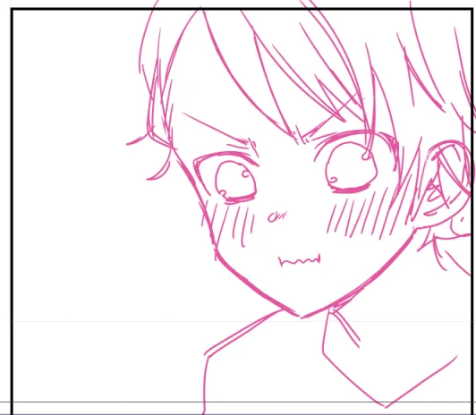漫画のラフを途中まで進めました。 
