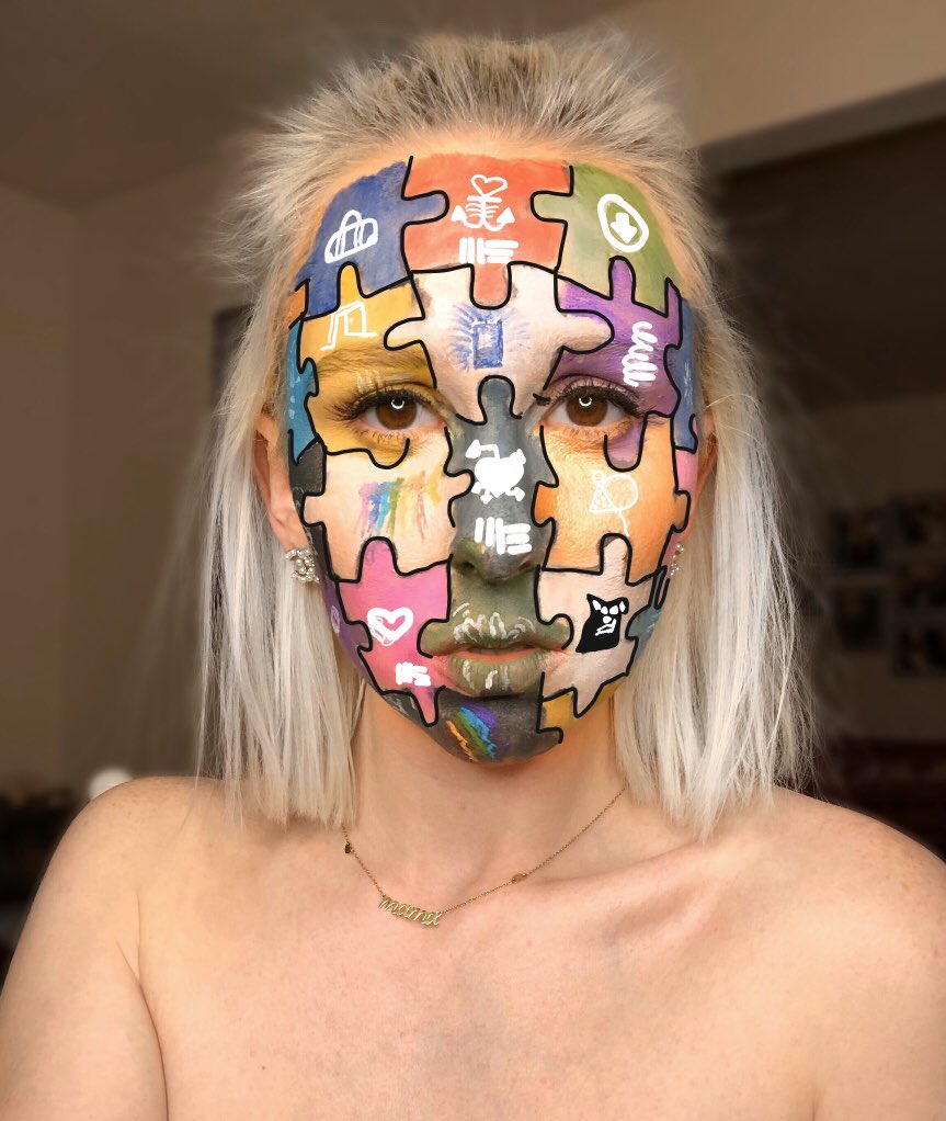 taykclor's tweet photo. @russdiemon album/covers 

Tag Russ and I’ll appreciate you forever❤️ 

#russ #russmakeup #makeup #albummakeup https://t.co/CDJTYOhvSJ