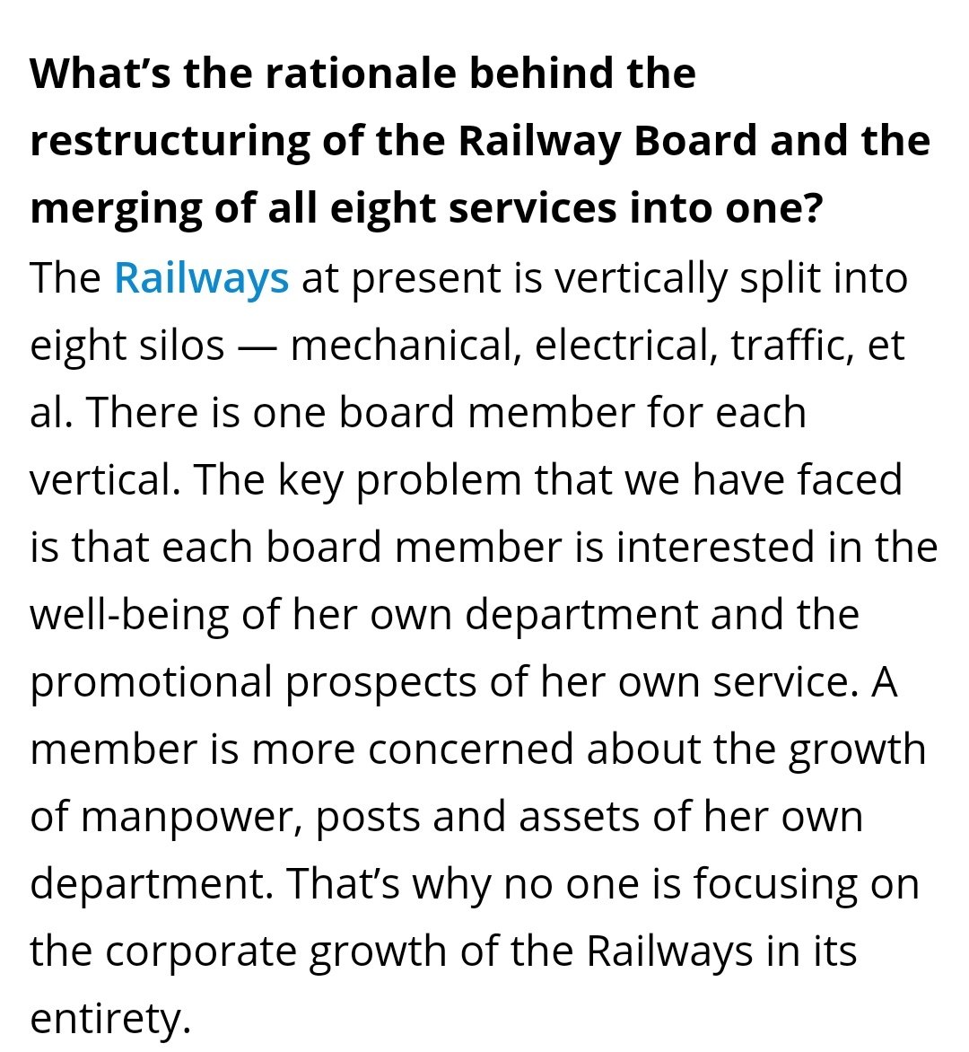 01Mrinal's tweet photo. It is alsotrue andclearly visiblewith currentfocus on electrification in areaswith less or nil traffic that it goes above and below member. Department willexist even in IRMS. Solution lies onmore control given to Asset users for check&amp;balance on assetowners.
#NoToIRMS 
@PMOIndia https://t.co/Nn7yb5FNsb