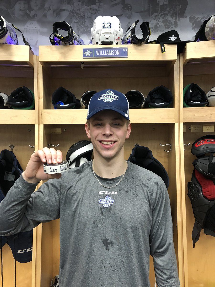 Congratulations to Brendan Williamson on his first career <a href="/TheWHL/">Western Hockey League</a> goal. It was a game winner! 👏🏼👏🏼