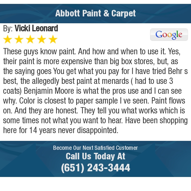 5 Star: Vicki L. "These guys know paint. And how and when to use it. Yes, their paint is more expensive than big..." bit.ly/2NWgYNB