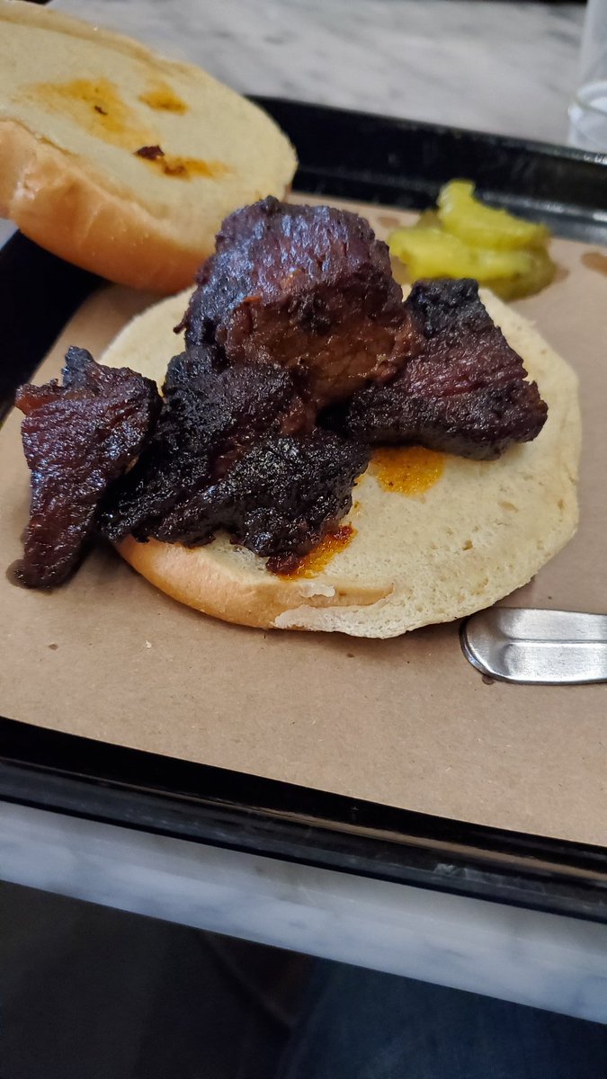 dmon3's tweet photo. I hate that @FlyingPigOKC is leaving the collective. They are the one place in OKC that does burnt ends right. https://t.co/5EyV3ZlJzD