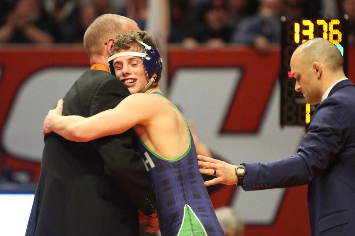 IllinoisMatmen's tweet photo. PND’s first State Champion Tristan Daugherty! https://t.co/m8QXYU12rJ