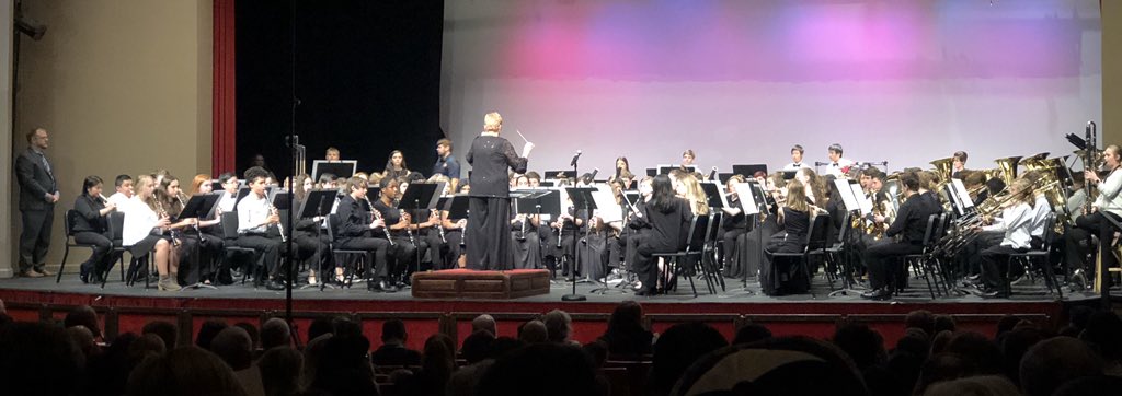 Thomas_Preisig's tweet photo. Congratulations to the @Easley_High students who preformed with the Region Band tonight, but especially to my son who played trumpet in the Junior Band! @RCEMiddle https://t.co/HlVnr9l8mQ