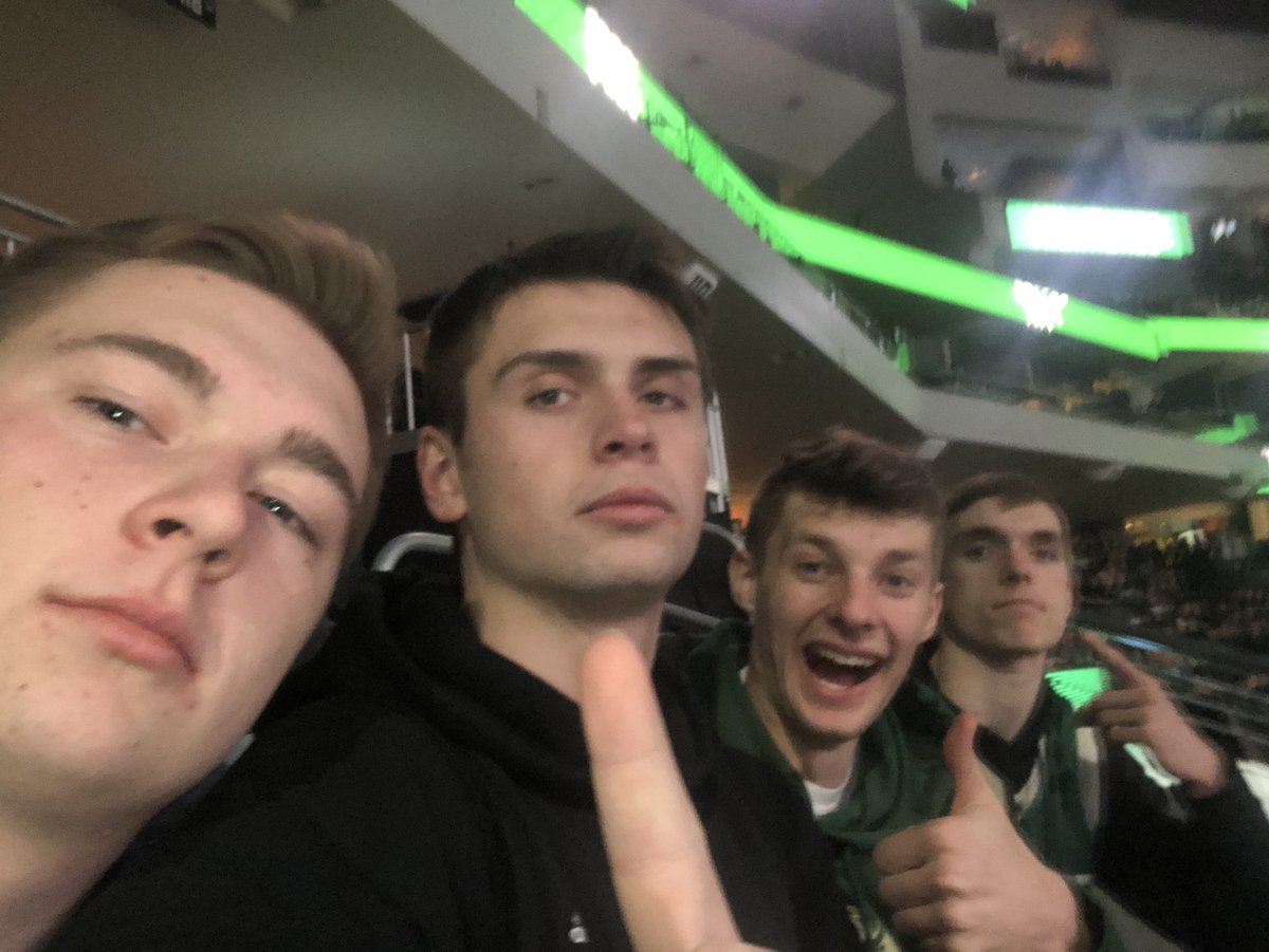 At the game with the boys! Having a blast! #FearTheDeer
