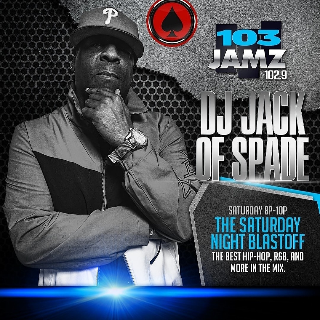 TUNE IN TONITE <a href="/8PM/">8pm</a> 103JAMZ 
DJ JACK OF SPADE FOR THE BEST:
HIP-HOP 
DIRTY SOUTH
REGGAE &amp;
R&amp;B
BIRTHDAY SHOUTS AND REQUESTS
466-0103 or <a href="/757jackofspade/">DJ JACK OF SPADE</a>
LISTEN LIVE around the world on iheartradio