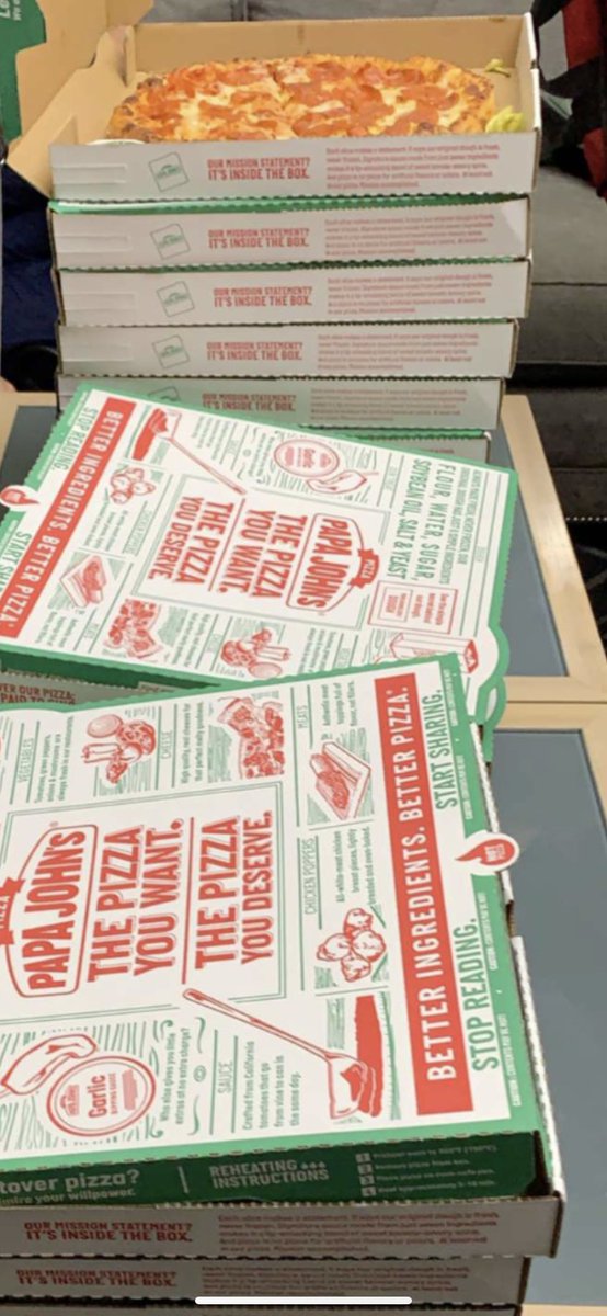 NorberttheDog's tweet photo. My folks are on the vacay... so what does @NorberttheDog do? Orders @PapaJohns... this will last me til Monday. https://t.co/3JzqLJQ7BJ