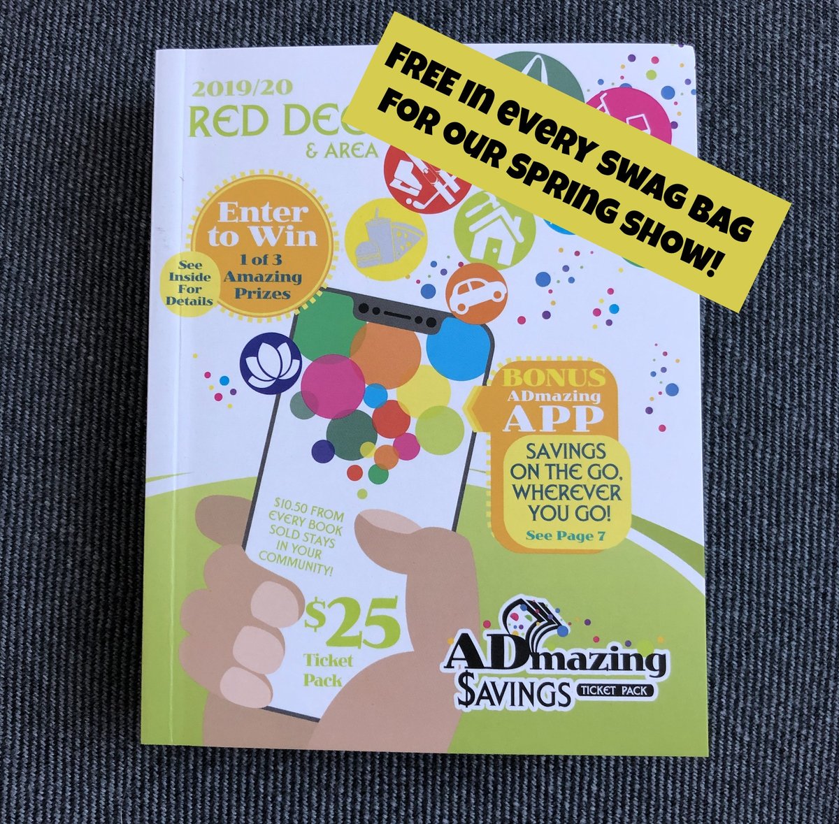 Have you heard? EVERY Swag bag will have a FREE Admazing Savings Book in it! Do you have your ticket? 

#rockyourbump #vendorlove #pregnancy #baby #newborn #children #tradeshow #reddeer #reddeermoms #reddeernewborn #supportlocal #smallbusiness #swagbags  <a href="/AdmazingSavings/">Admazing Savings</a>