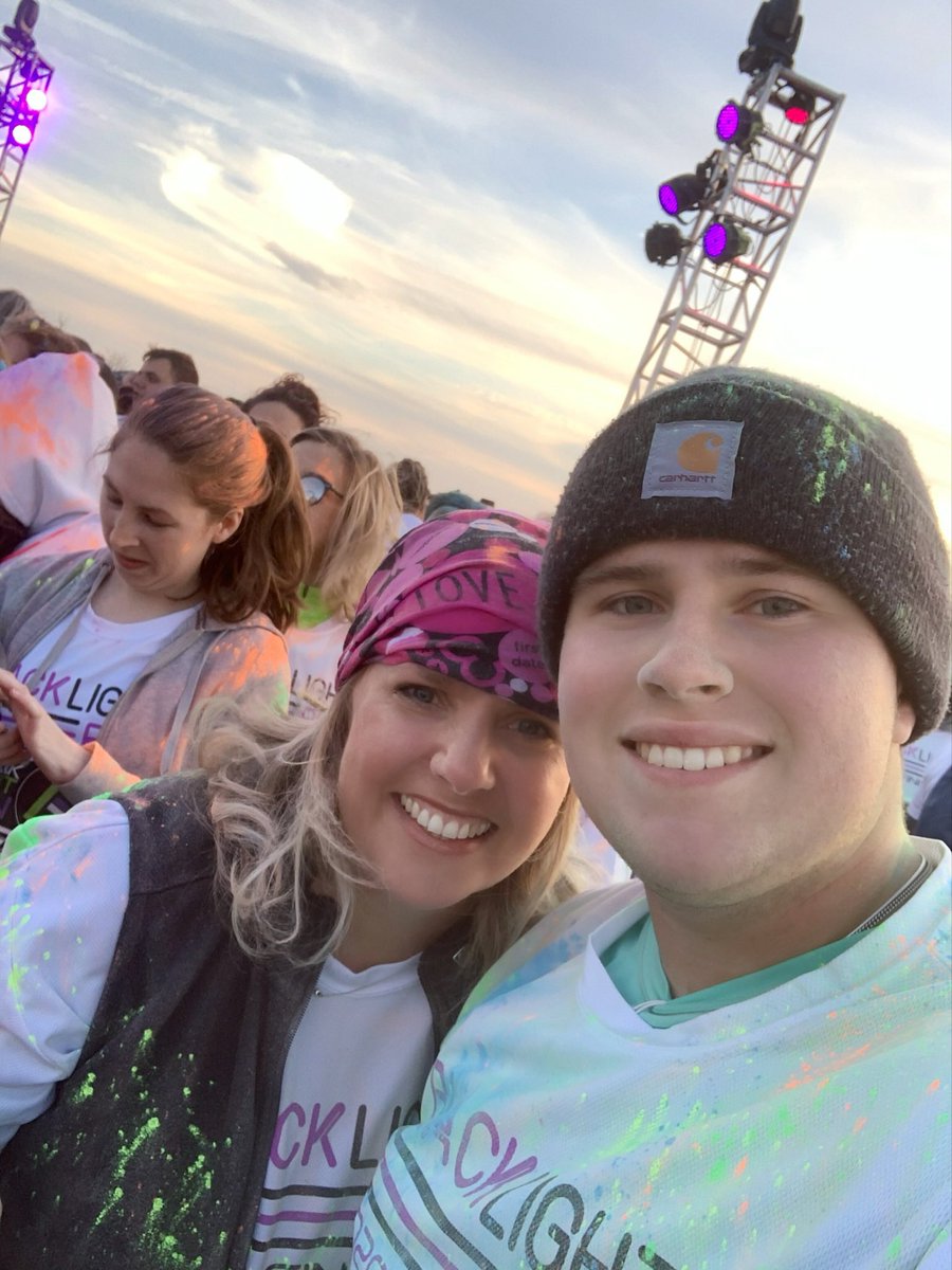 sstone5311's tweet photo. Shaved 4 minutes off our time! #2of5 #BlacklightRun #Lovehim #RacetoGraduation @NeustupaCameron https://t.co/wjtPsh8sJT