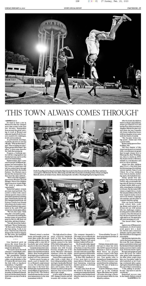 mees_greg's tweet photo. In Sunday’s @StarTribune: 

“If you’re a new kid, we’ll take you in like you’ve been here forever. I guarantee if anybody came here for a day, they would already feel like this is home.” 

This is the story of Austin, Minn written by @chipscoggins with photography by @ADLavinsky. https://t.co/ijo5BDsinL