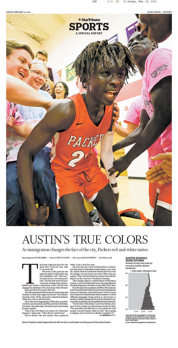 mees_greg's tweet photo. In Sunday’s @StarTribune: 

“If you’re a new kid, we’ll take you in like you’ve been here forever. I guarantee if anybody came here for a day, they would already feel like this is home.” 

This is the story of Austin, Minn written by @chipscoggins with photography by @ADLavinsky. https://t.co/ijo5BDsinL