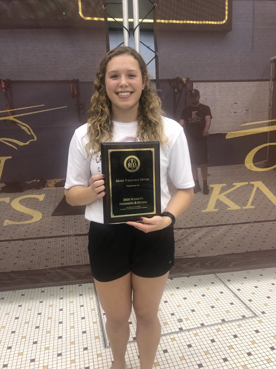 CalvinKnights's tweet photo. Hannabeth Magnussen wins the women’s MIAA Most Valuable Diver Award! https://t.co/mG16Ffvgg7