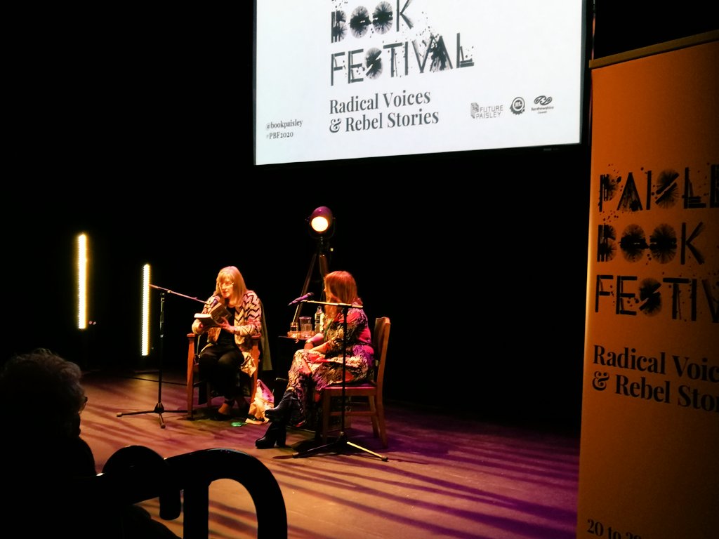 DowntownKeiraB's tweet photo. Okay so what just happened today?! We had @KirstyWark in conversation with @ruth_wishart, Paolo Nutini turn up at John Byrne's Birthday Bash last minute afore @kirstininnes with Janice Galloway &amp; then @msjlindsay perform #thisscript  - wait surely not?! #PBF2020 https://t.co/d9z2bukTwK