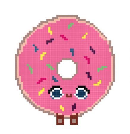 What a fun way to teach the art of cross stitch to the next generation!  Cross Stitch patterns by Kustom Cross Stitch are easy to download and print out for instant use.  
buff.ly/2LoQ9De
#gshandmade #donut #crossstitch #instantdownload #digitalpattern #easypattern