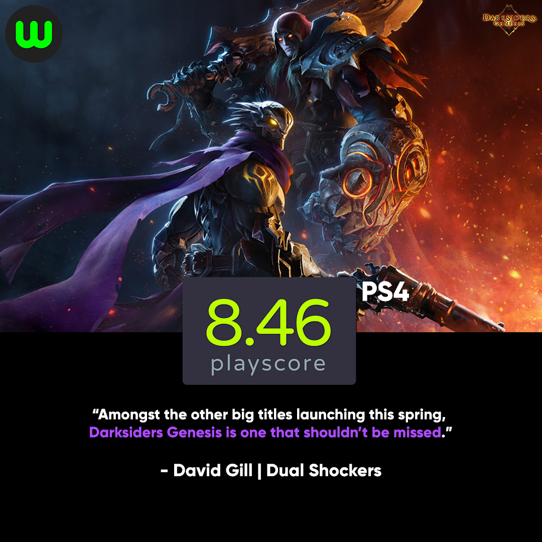 whatoplay's tweet photo. Darksiders Genesis receives a PlayScore on PS4. Seems like switching to isometric view works for this Action-RPG. What do you think? 
ㅤ
Give your review at https://t.co/c9vXrkXrZL
ㅤ
#isometric #actionrpg #darksidersgenesis #playscoreupdate #whatoplay
ㅤ
@THQNordic @AirshipSyn https://t.co/f0idwrWiDv