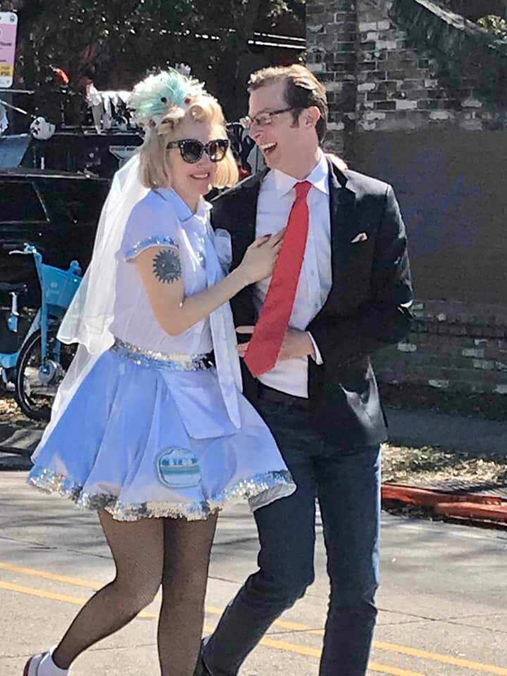 muffalottas's tweet photo. Congrats to our very own Muffy who tied the knot at the @KreweofTucks line up today💍💕 #Muffalottas #muffstuff #MardiGras2020 #NewOrleans https://t.co/fvznK9cvAm