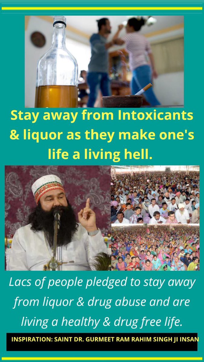 Millions of people #SayNoToDrugAbuse @DeraSachaSauda. With the inspiration of @GurmeetRamRahim singh ji insan, mass awareness rallies and seminars are also conducted by volunteers all over the nation and aware society about negative impacts of drug addictions.