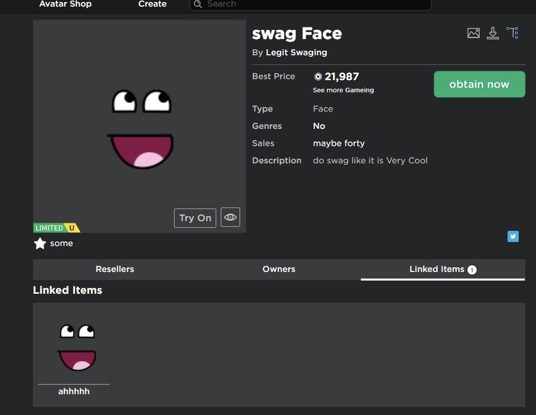 News roblox on X: The epic Face Is now a Limited Item ! On roblox !   / X