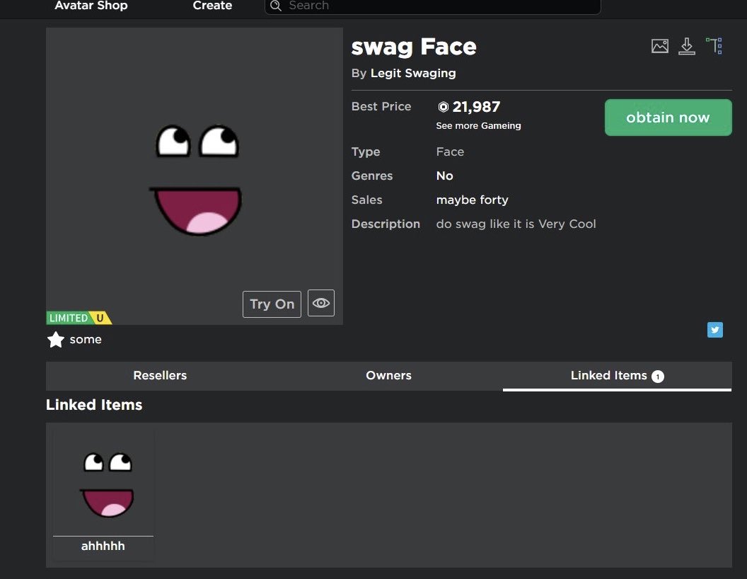 News roblox on X: The epic Face Is now a Limited Item ! On roblox