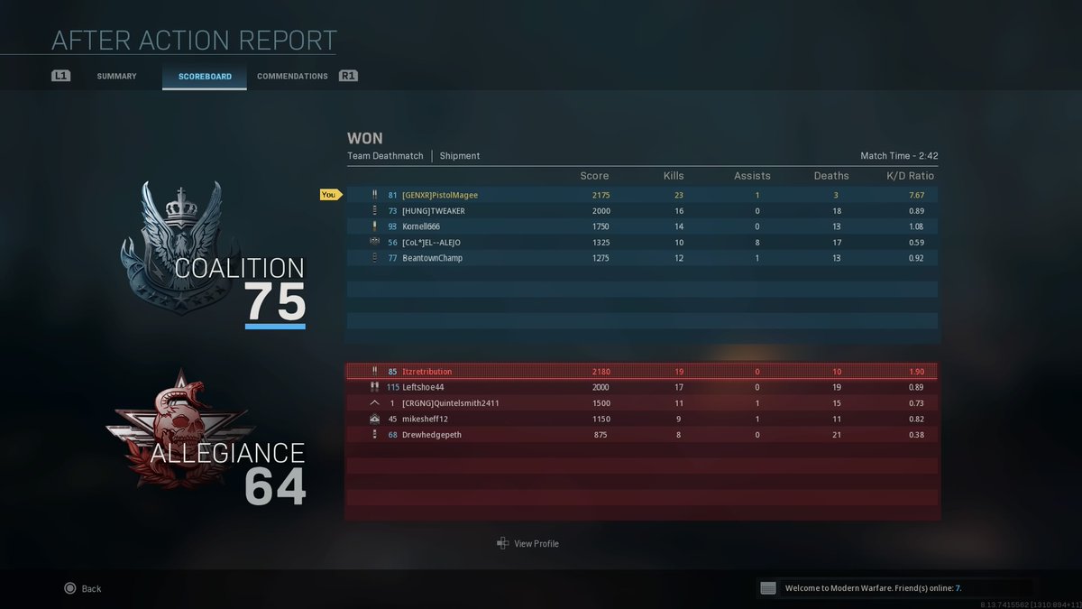 PistolMagee's tweet image. #kDratio #shipment #ModerWarefare #PS4share