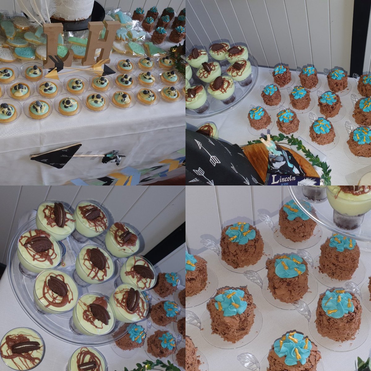 MrsStatic's tweet photo. The #MrsStaticKitchen had a last minute rescue mission this week. It was hectic but I pulled it off.
72 mini desserts
Mini Choc-mint cheesecakes
Mini Ricotta &amp; Blueberry tarts with white chocolate
Mini Choc mud cakes covered in flake 
They went quick, so must have been good. https://t.co/gBSB989zEc