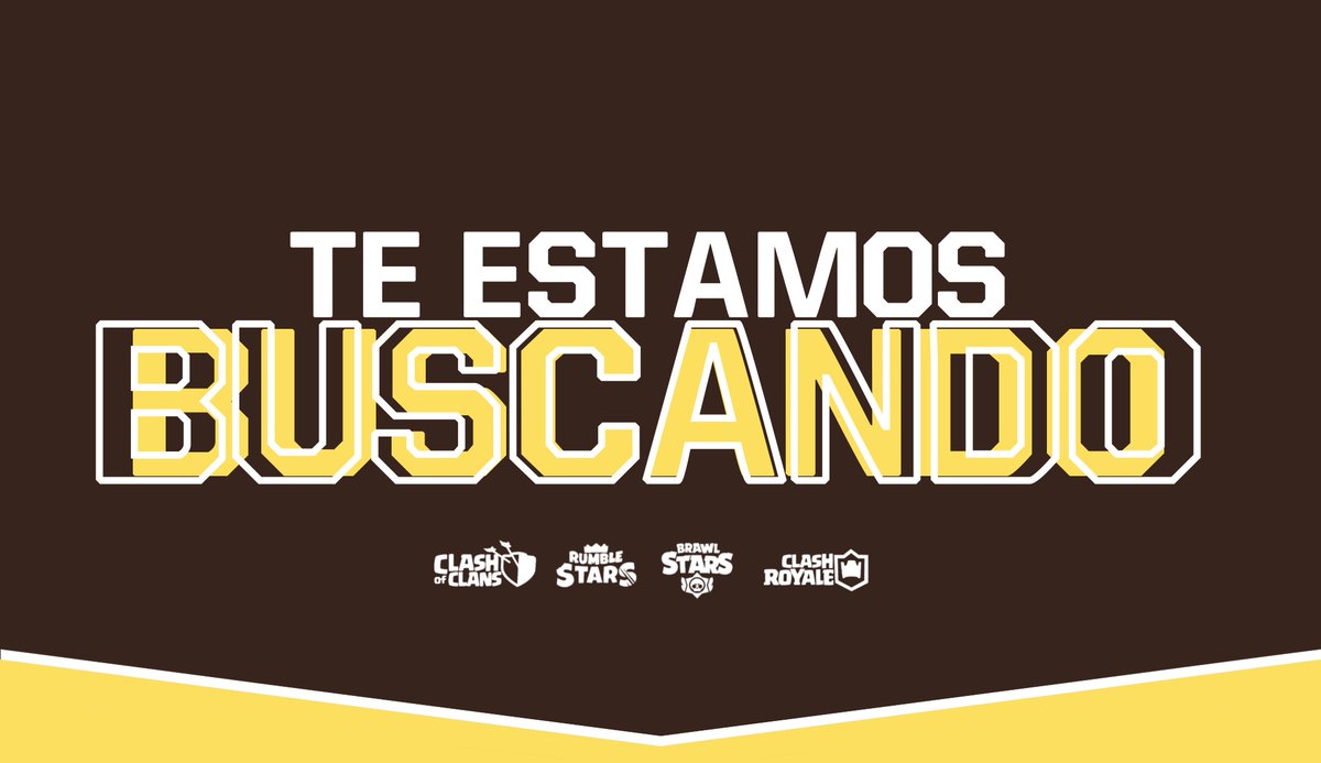 Estamos en búsqueda de:

🦅 Jugadores de #RS 
🦅 Capitán para #BS 
🦅 Jugadores de #BS 
🦅 Capitán para #CR 
🦅 Jugadores +th8 en #COC

#GoMU 🦅🧡