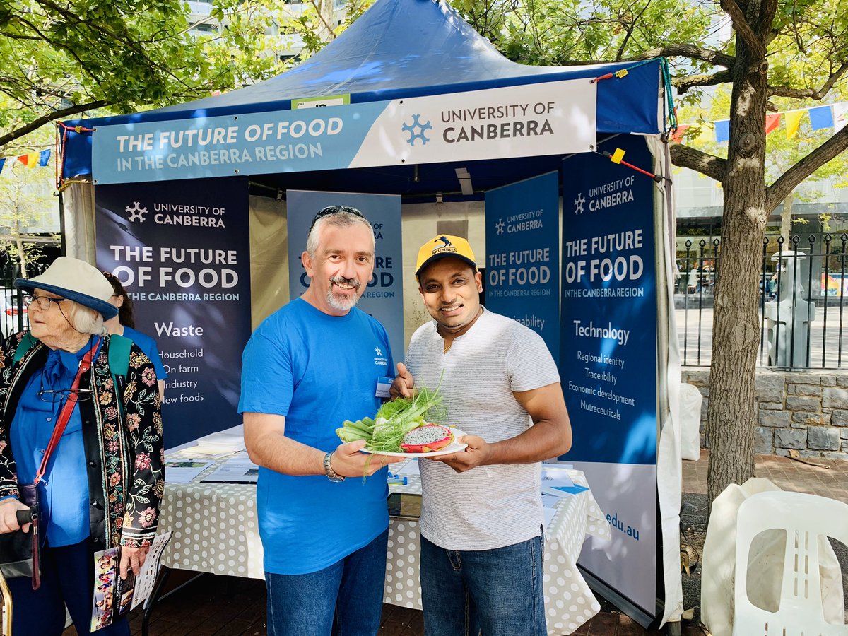 yohanr's tweet photo. Visited my alma mater @UniCanberra’s #Future of #Food stall this weekend. I couldn’t try the #insects but great to hear the important research to increase #sustainability using new technologies! #SDGs #yospiration #tech #createyourownrules #futureoffood #photonicmillennia #4ir https://t.co/GhThCBlq86