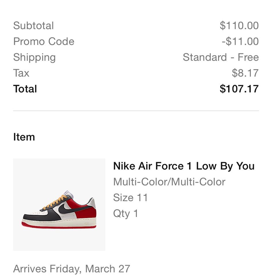 nike air force 1 discount code