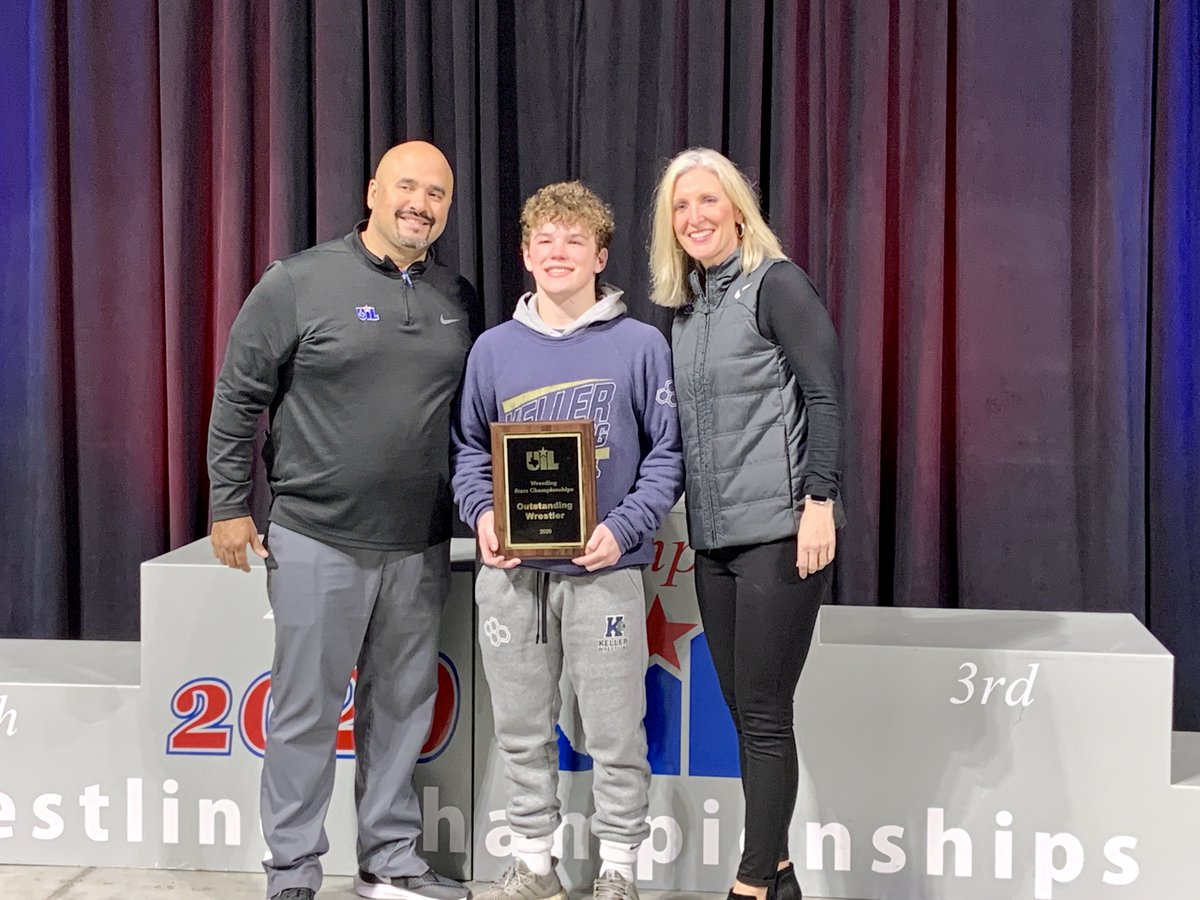 Congratulations to Parker Decker of <a href="/KHSIndianNation/">Keller High School</a> The 2020 UIL Conference 6A Boys Most Outstanding Wrestler. #UILState Wrestling