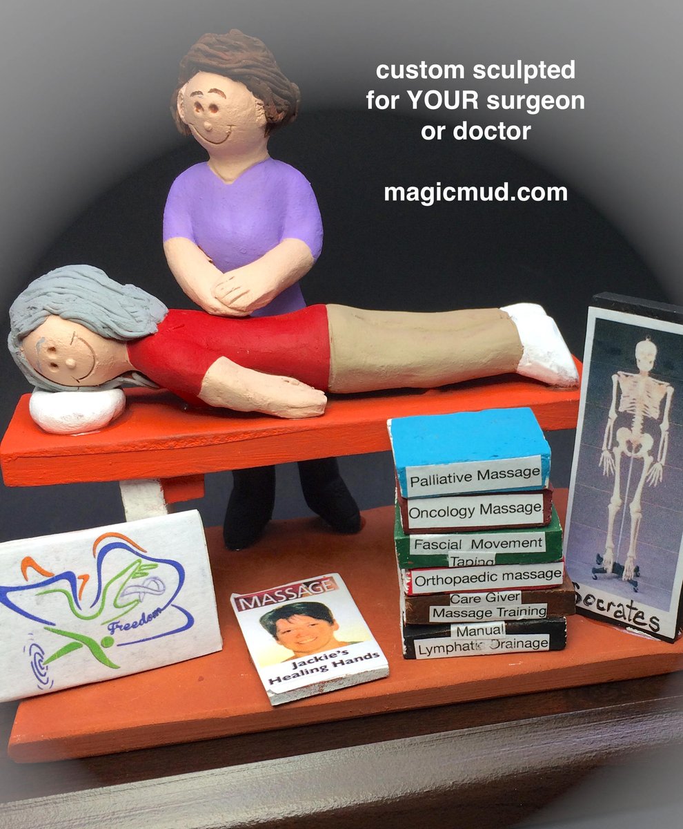 caketoppers's tweet photo. Massage Therapist Present https://t.co/qGDT2u126U 
@doctordentistgifts #magicmud 1-800-231-9814
custom made to order for any #chiropractor #massagetherapist #reikitherapist #masseuse 
#Surgeons
#Surgeon
#Doctors
#Doctor
#Dentists
#Cardiologist https://t.co/osa0VHuG6s