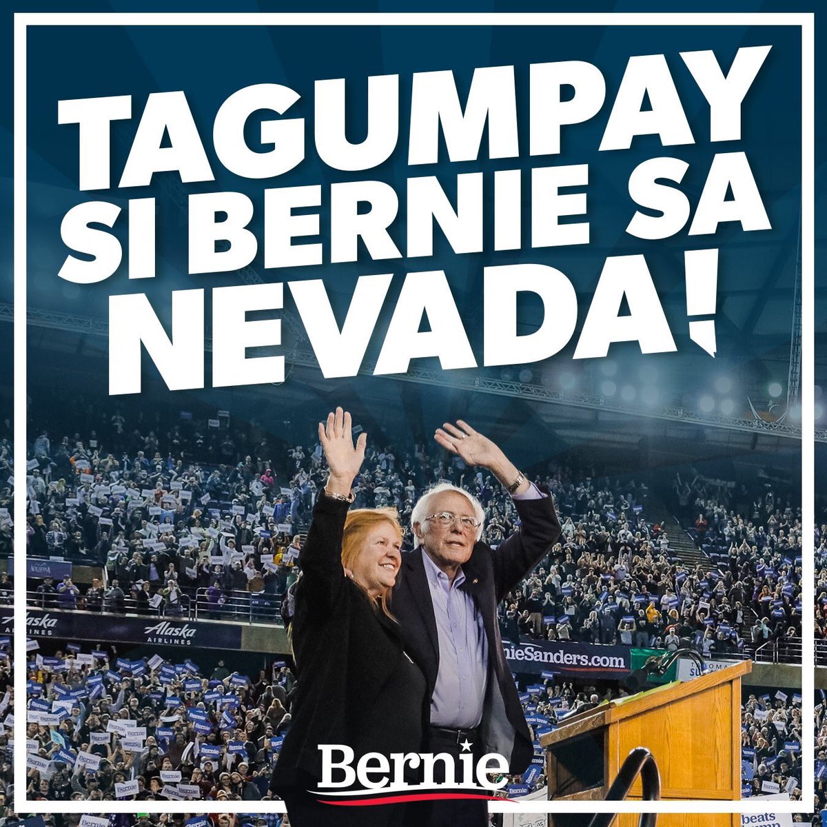 AAPI4_Bernie's tweet photo. Bernie won Nevada! Donate to help get us through Super Tuesday and on to the White House https://t.co/76IpMgigfa #AAPI2020 #apiaforbernie https://t.co/7dld7m7Kzi