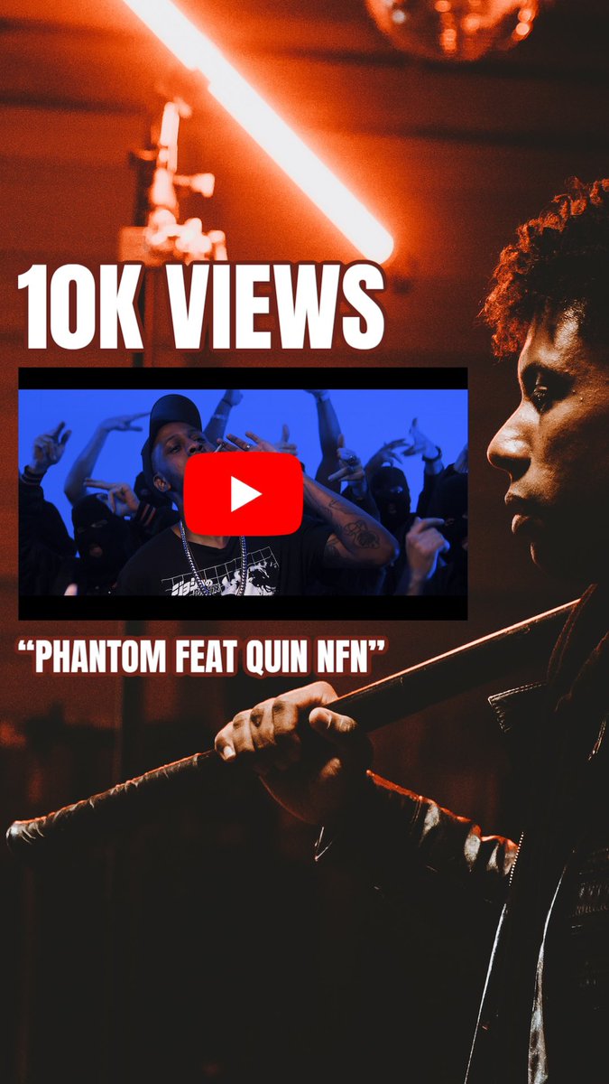blackillac's tweet photo. Phantom just hit 10K views on YouTube! Help us push it further. Go peep and share it here: https://t.co/izpX1PfQDS πΌπ₯πΌ #newrap #blackillac https://t.co/Kk2lePFC5S
